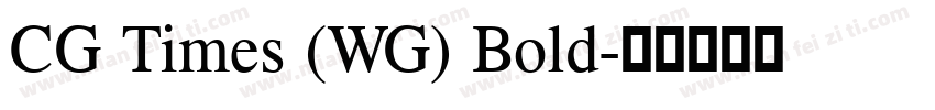 CG Times (WG) Bold字体转换